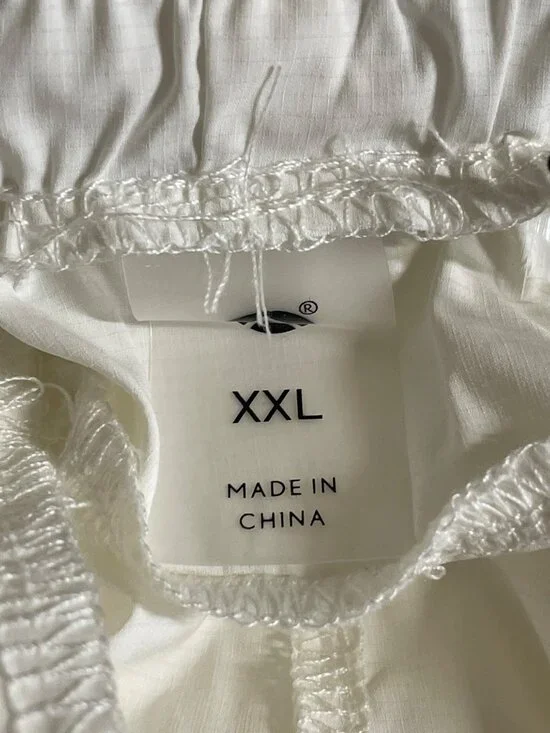 Traj3ctory Lightweight White Shorts With Gray Trim Elastic Waistband Womens XXL - Picture 9 of 10